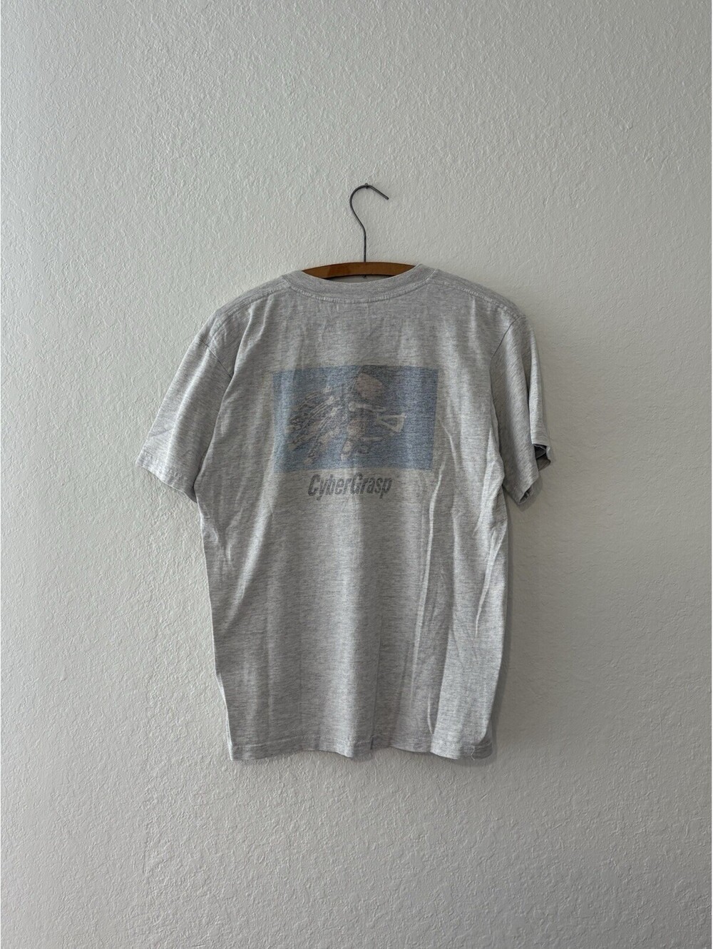 Vintage Virtual Technology Inc CyberGrasp Mens Size M Gray Tech Tee Y2K